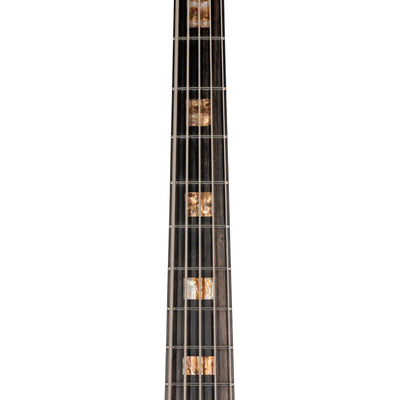 Music Man 35th Anniversary StingRay 5H 5-String Bass Guitar, Ebony, Spalted Sunburst With Mono Bag