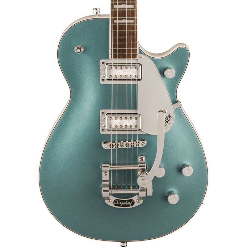 Gretsch G5230T-140 Electromatic Electric Guitar, 140th Double Platinum, Laurel, Two-Tone Stone Platinum/Pearl Platinum