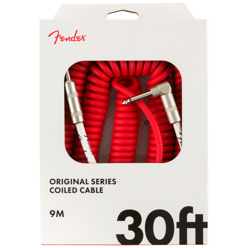 Fender 30’ Original Series Coil Cable, Straight/Angle, Fiesta Guitar Cable