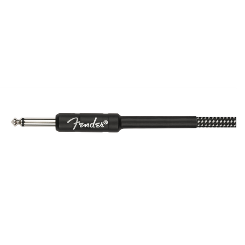 Fender 30' Professional Series Coil Cable, Straight/Angle, Gray Tweed Guitar Cable