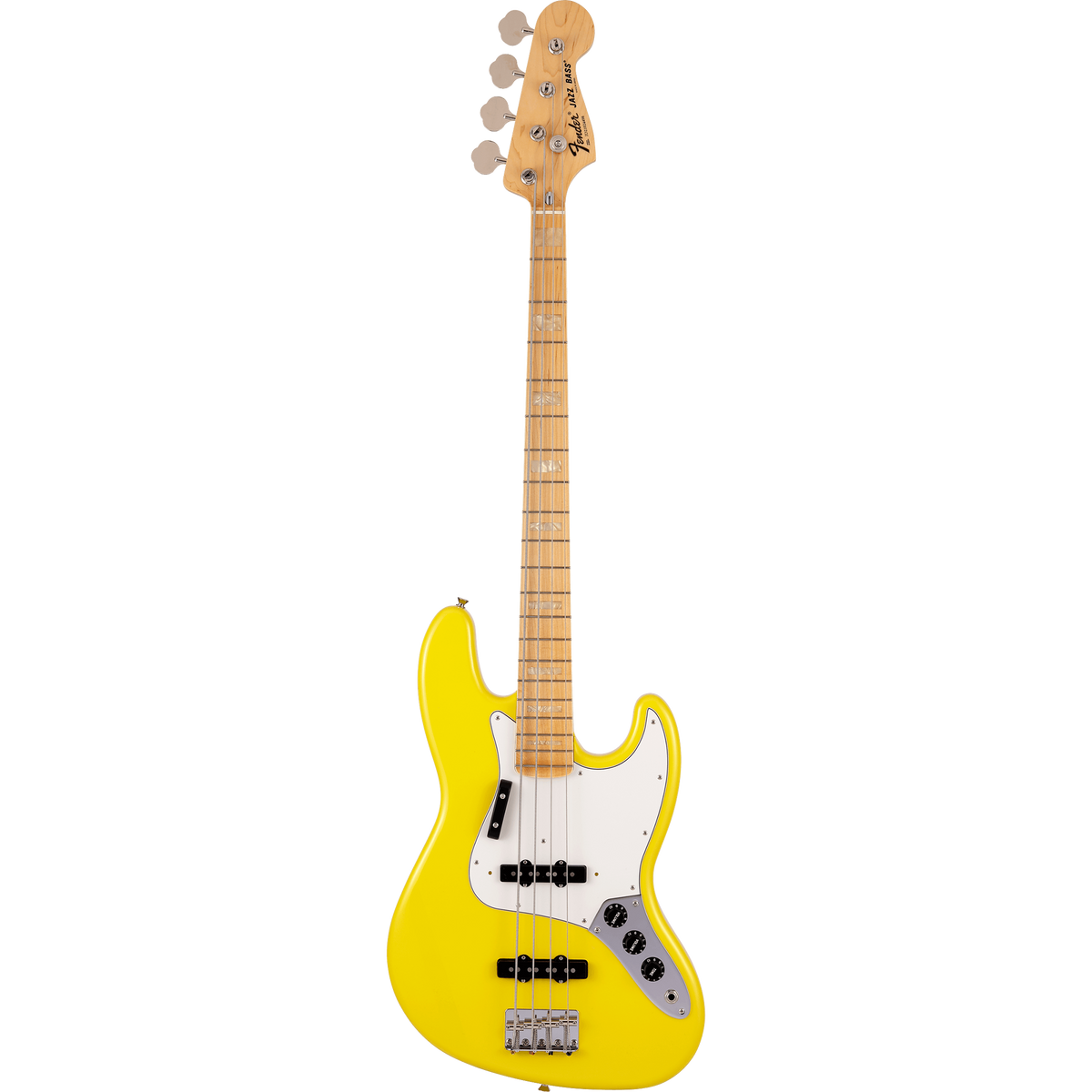 Fender Made In Japan Limited International Color Jazz Bass Guitar, Maple, Monaco Yellow