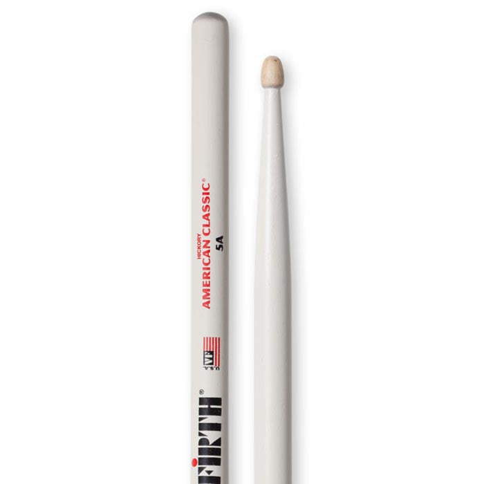 Vic Firth 5A Wood Tip Drumsticks - White