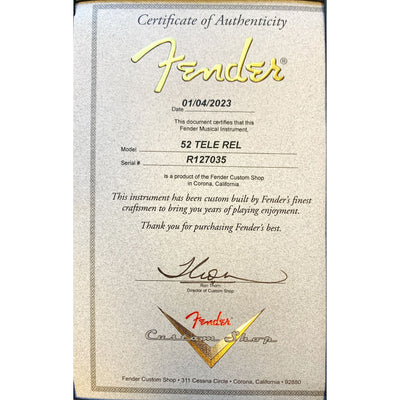 Fender Custom Shop '52 Telecaster Relic, Maple Fingerboard, Copper