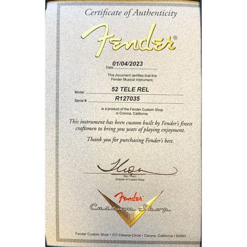 Fender Custom Shop '52 Telecaster Relic, Maple Fingerboard, Copper