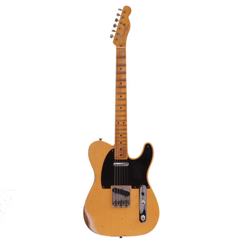 Fender Custom Shop '52 Telecaster Relic, Faded Aged Nocaster Blonde Electric Guitar