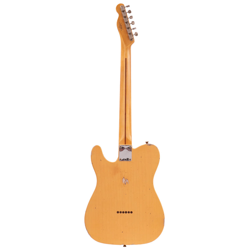 Fender Custom Shop '52 Telecaster Relic, Faded Aged Nocaster Blonde Electric Guitar