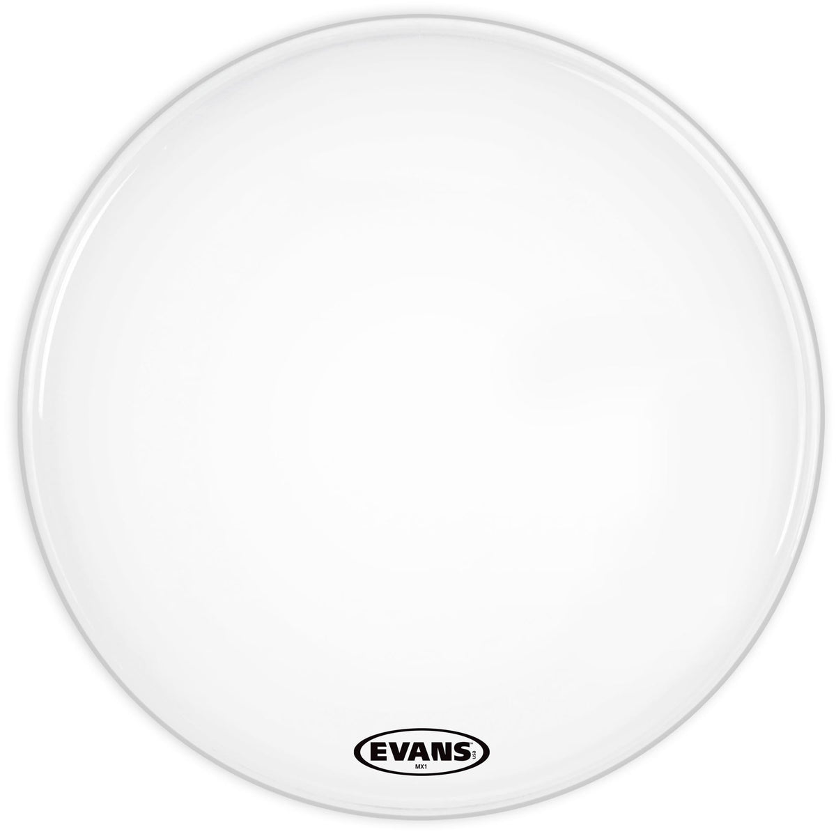 Evans 22" MX1 White Bass Head Single Ply