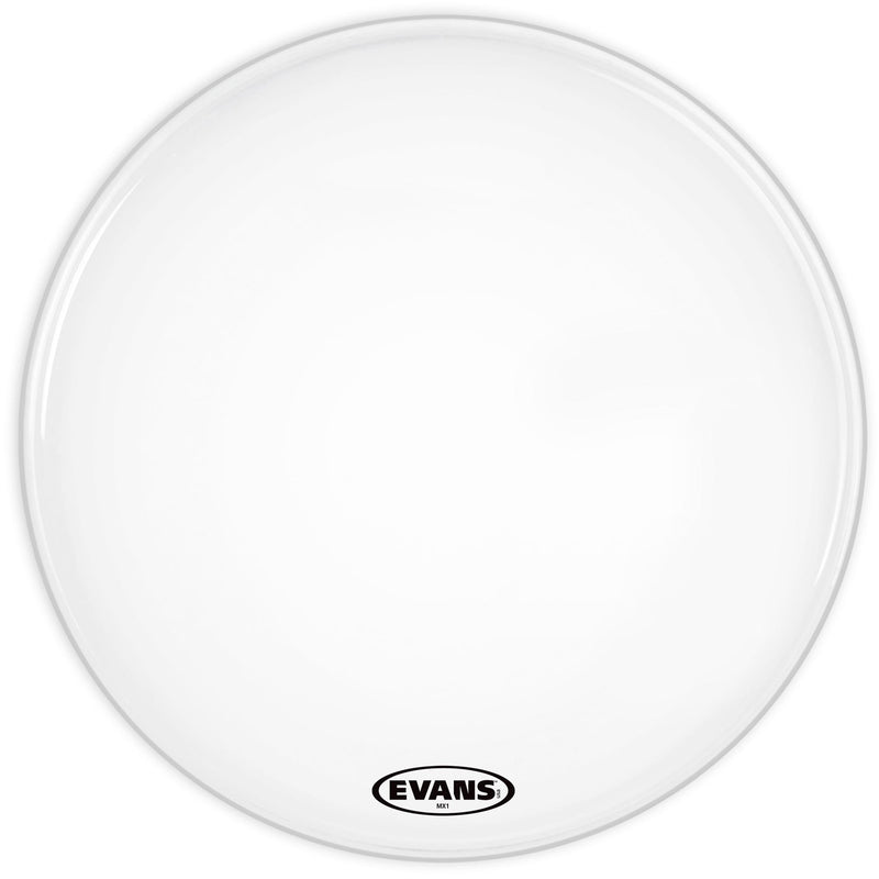 Evans 22" MX1 White Bass Head Single Ply