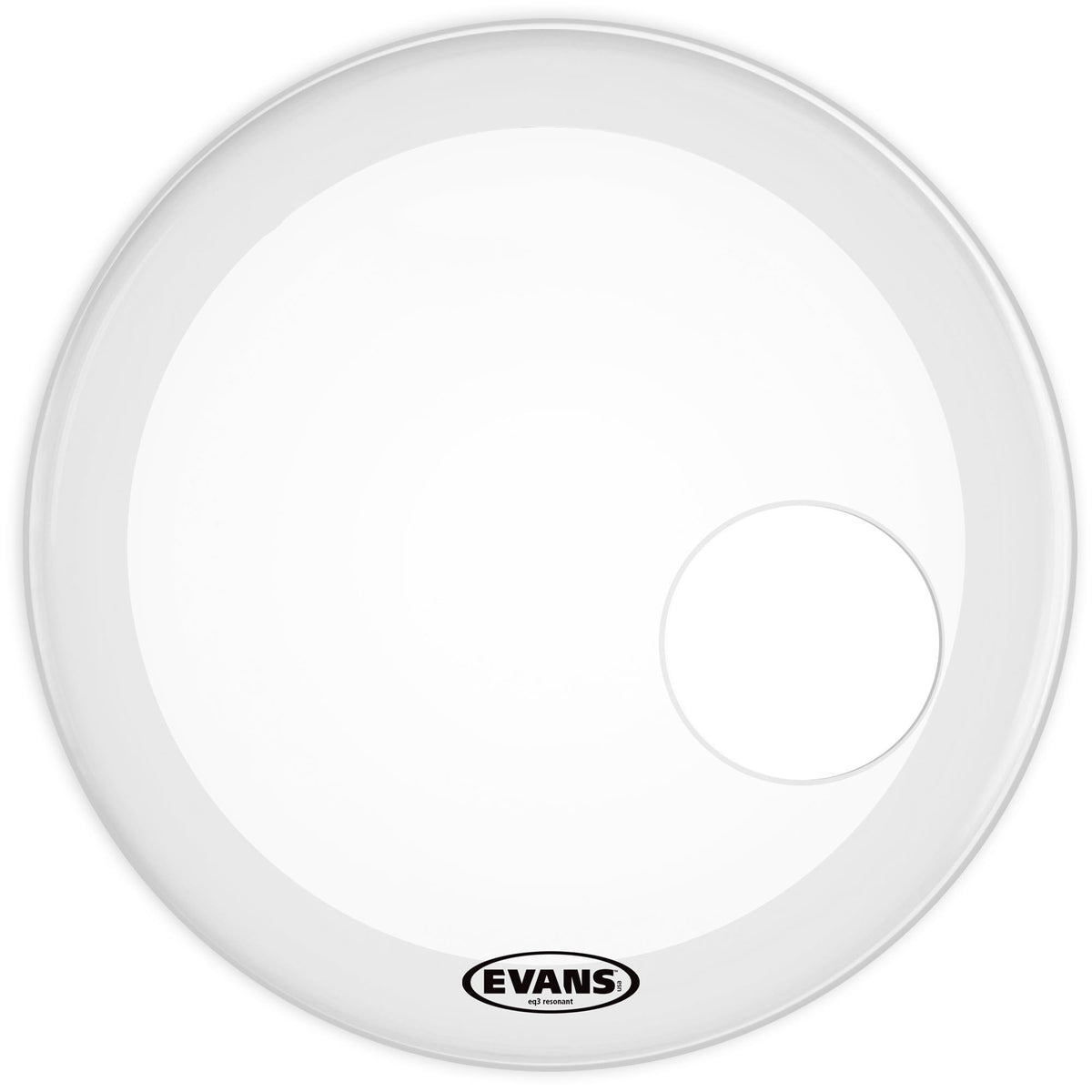 Evans 22" EQ3 Coated White Resonant Bass Head