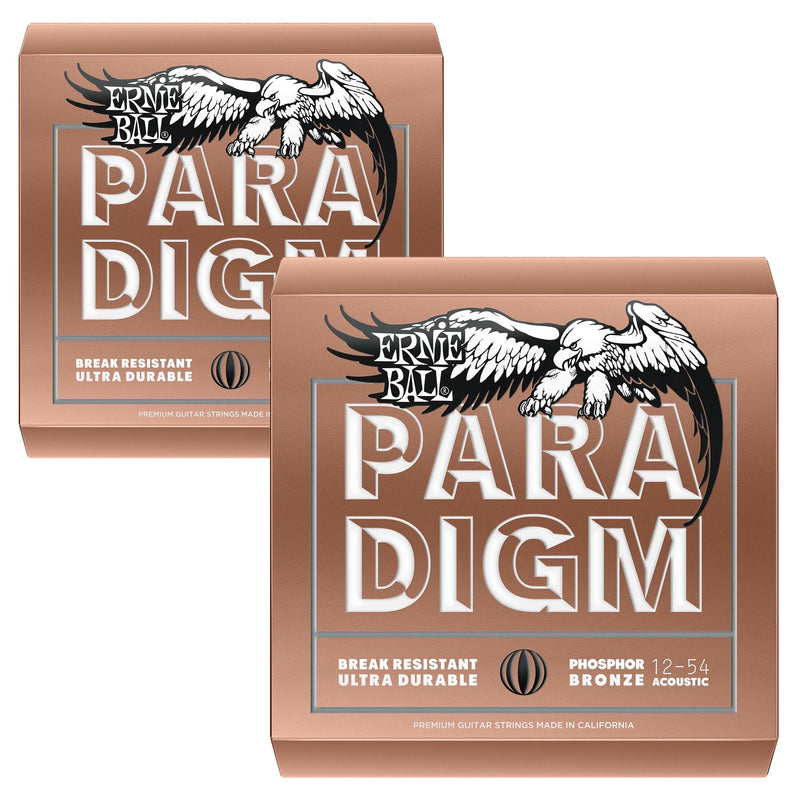 Ernie Ball 2 Pack 12-54 Paradigm Medium Light Phosphor Bronze Acoustic Strings