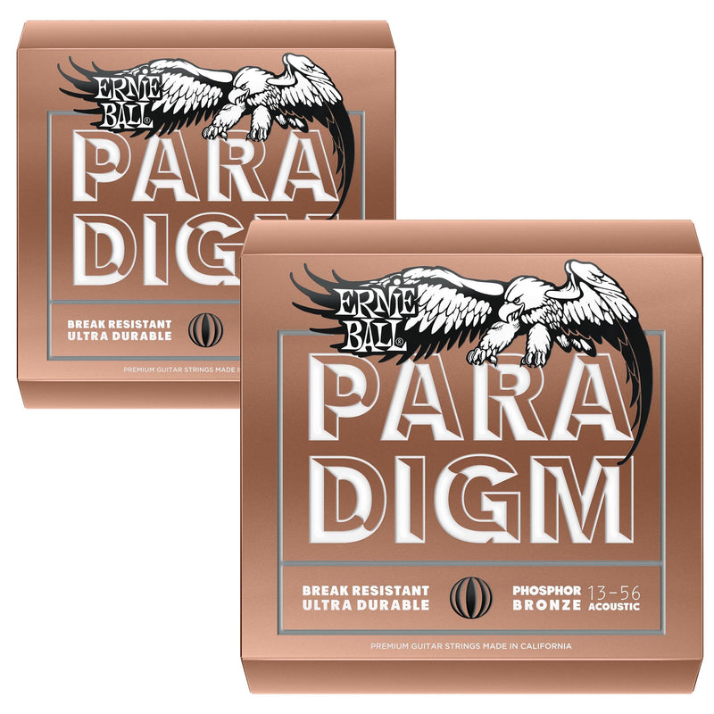 Ernie Ball 2 Pack 13-56 Paradigm Medium Phosphor Bronze Acoustic Strings