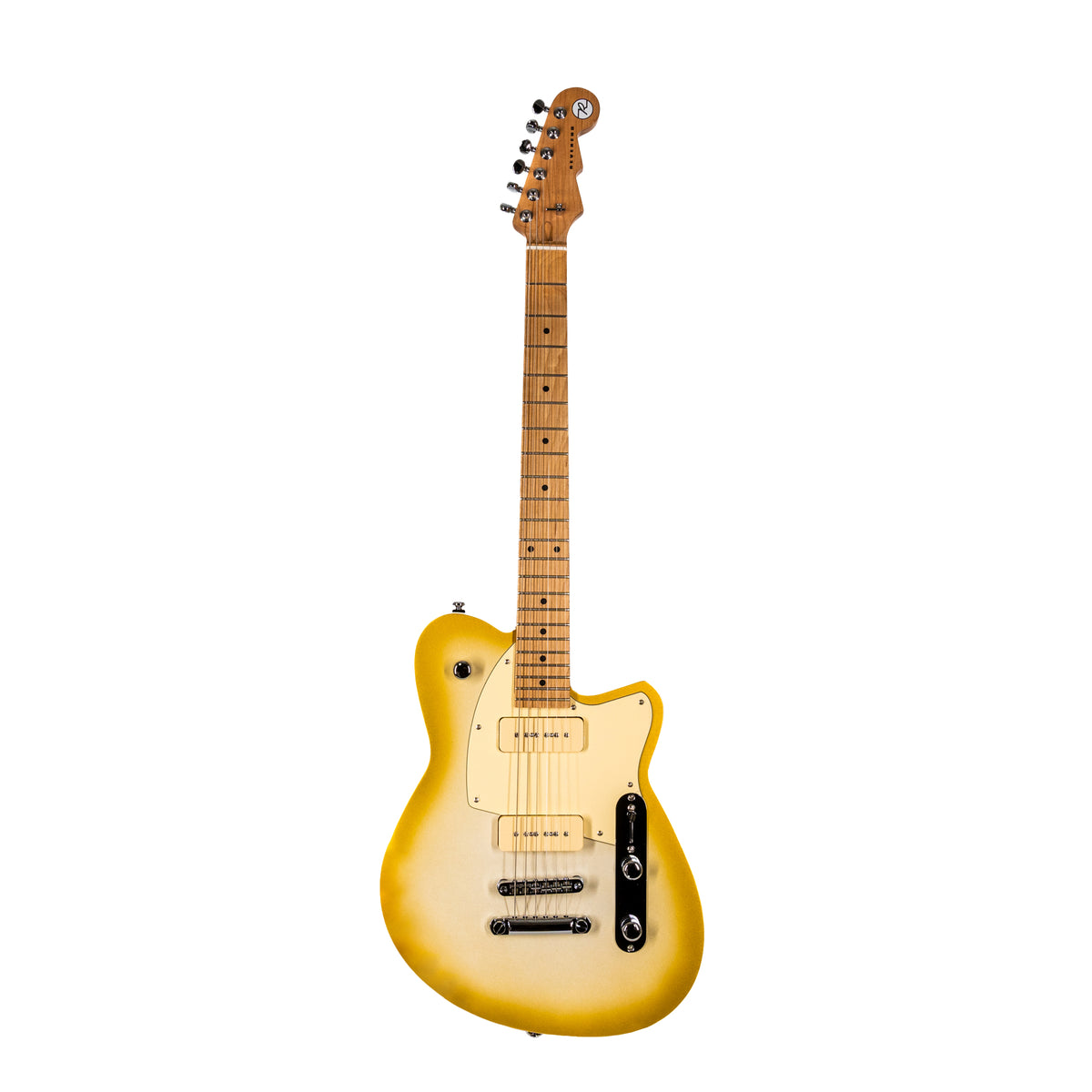 2023 Reverend Charger 290 Electric Guitar, Roasted Maple, Venetian Pearl