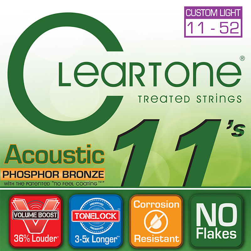 Cleartone .011-.052 Custom Light Phosphor Bronze