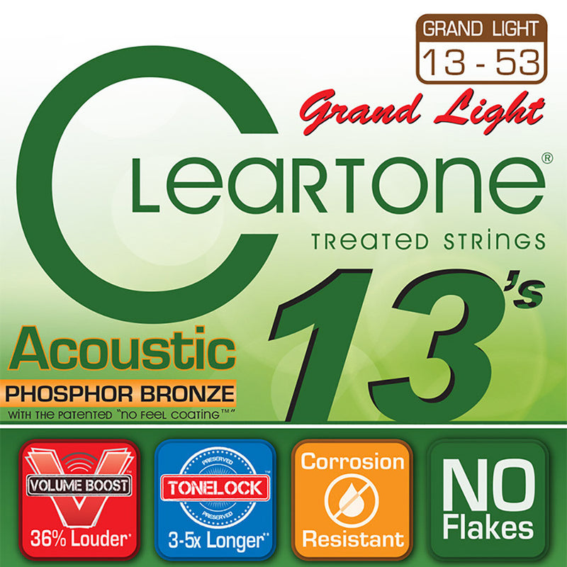 Cleartone .013-.053 Grand Light Phosphor Bronze Acoustic Strings