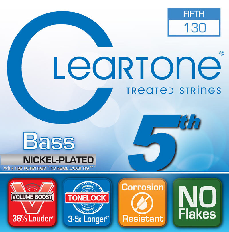 Cleartone Micro-Treated Low B Electric Bass String, .130 5Th String