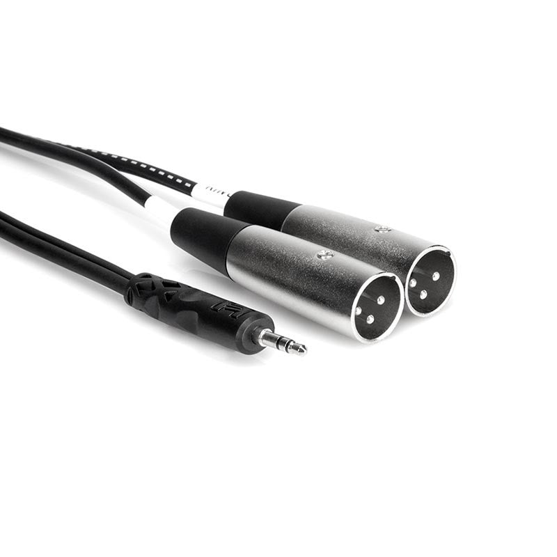 Hosa CYX402M 3.5mm TRS to XLR Male Y Cable - 2M