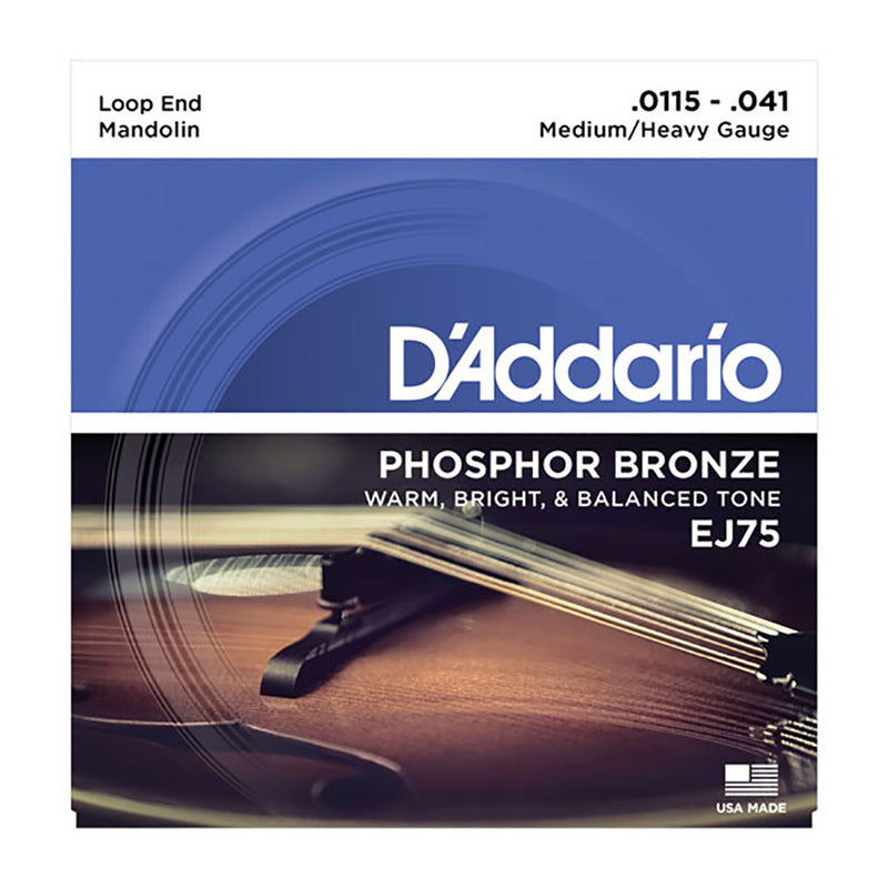 D'Addario 11.5-41 Medium / Heavy Mandolin Phosphor Bronze Strings