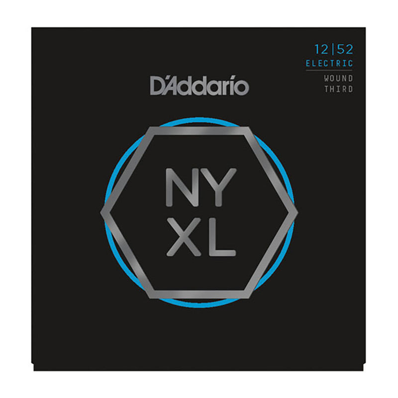 D'Addario 12-52 NYXL Light Wound 3RD Nickel Wound Electric Strings