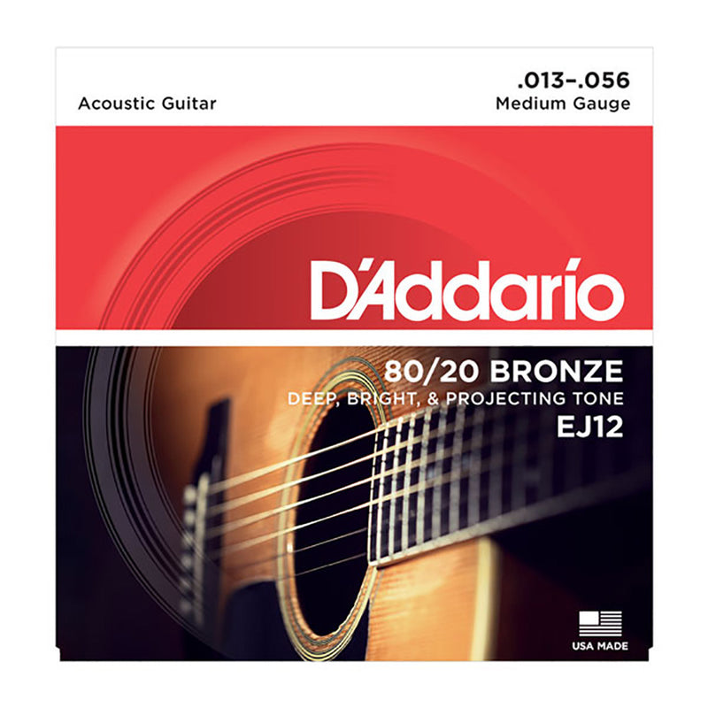 D'Addario 13-56 Medium 80/20 Bronze Acoustic Strings