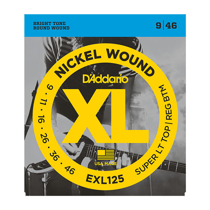 D'Addario 9-46 Super Light Top Regular Bottom Nickel Wound Electric Strings