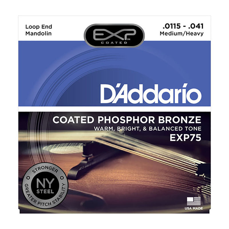 D'Addario Med/Heavy Coated Phosphor Bronze Mando Strings