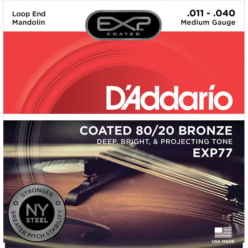 D'Addario Medium 80/20 Bronze Coated Mandolin Strings