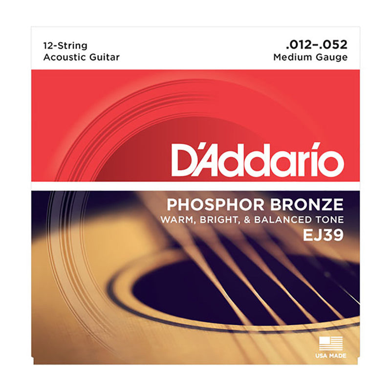 D'Addario Phosphor Bronze 12-52 12-STG Medium