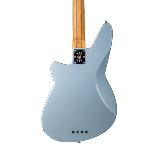 Reverend Decision P Bass Guitar 25th Anniversary Edition, Ebony, Metallic Silver Freeze