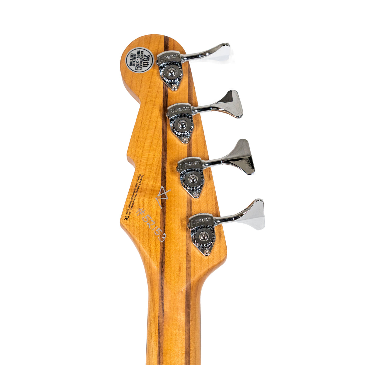 Reverend Decision P Bass Guitar 25th Anniversary Edition, Ebony, Metallic Silver Freeze