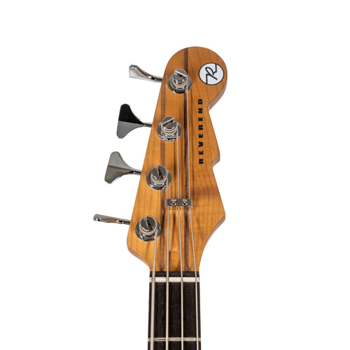 Reverend Decision P Bass Guitar 25th Anniversary Edition, Ebony, Metallic Silver Freeze