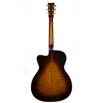 Used Martin Custom Shop 0000 Size 14 Fret Venetian Cutaway Ambertone Top