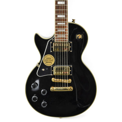 Epiphone Lefty Les Paul Custom - Ebony - Gold Hardware With Case - Used