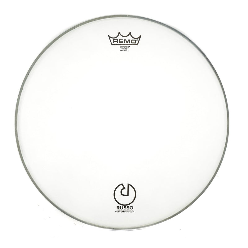 Remo 12" Coated Emperor With Russo Logo
