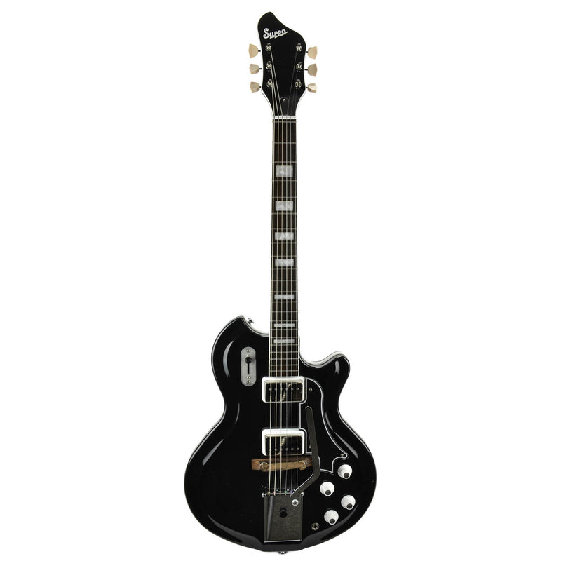 Supro Americana Series Coronado II Vibrato Guitar - Jet Black - Used