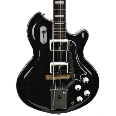 Supro Americana Series Coronado II Vibrato Guitar - Jet Black - Used