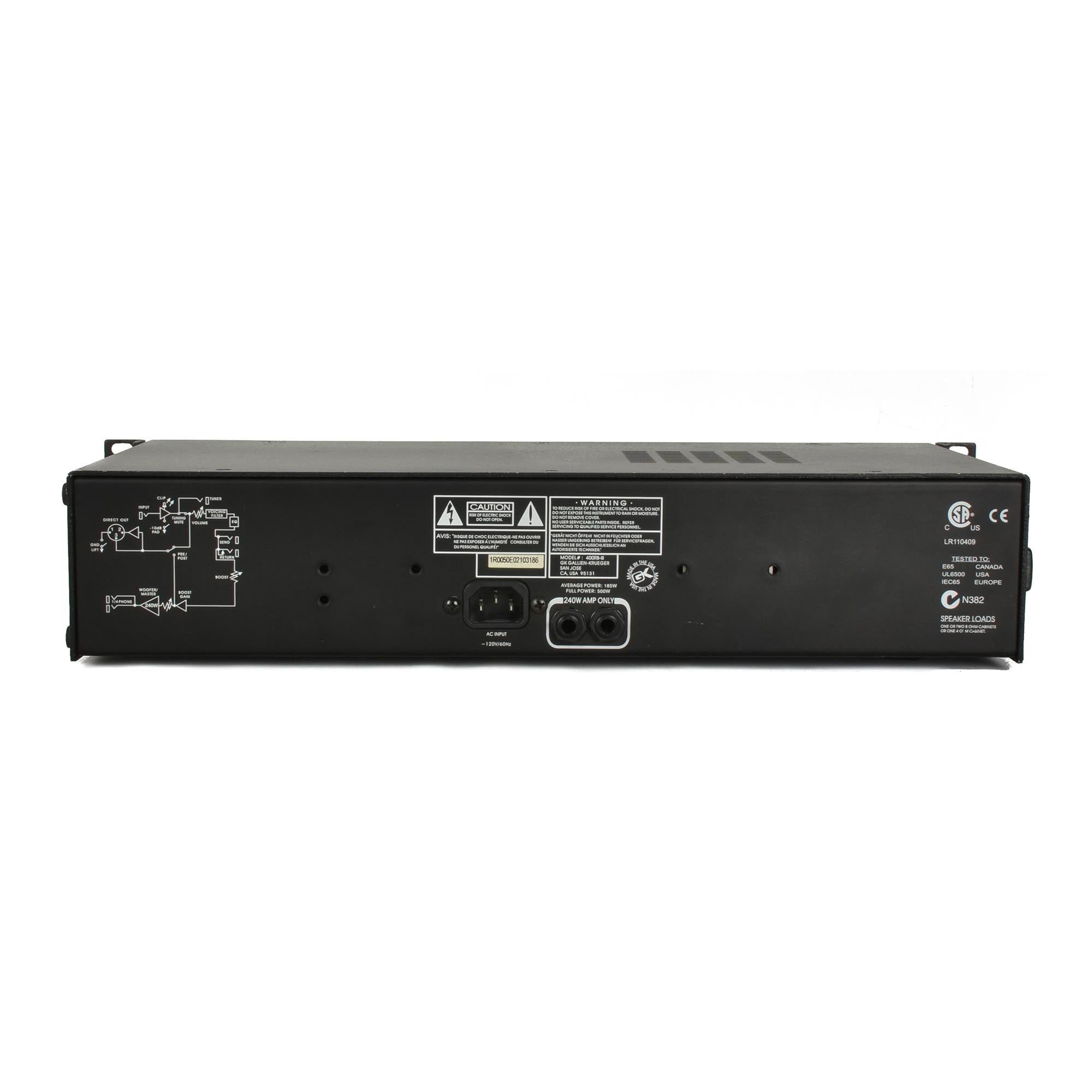 GALLIEN-KRUEGER 400RB-III ベースアンプ 本体 Gallien Krueger 400RB III Head - Used – Russo Music