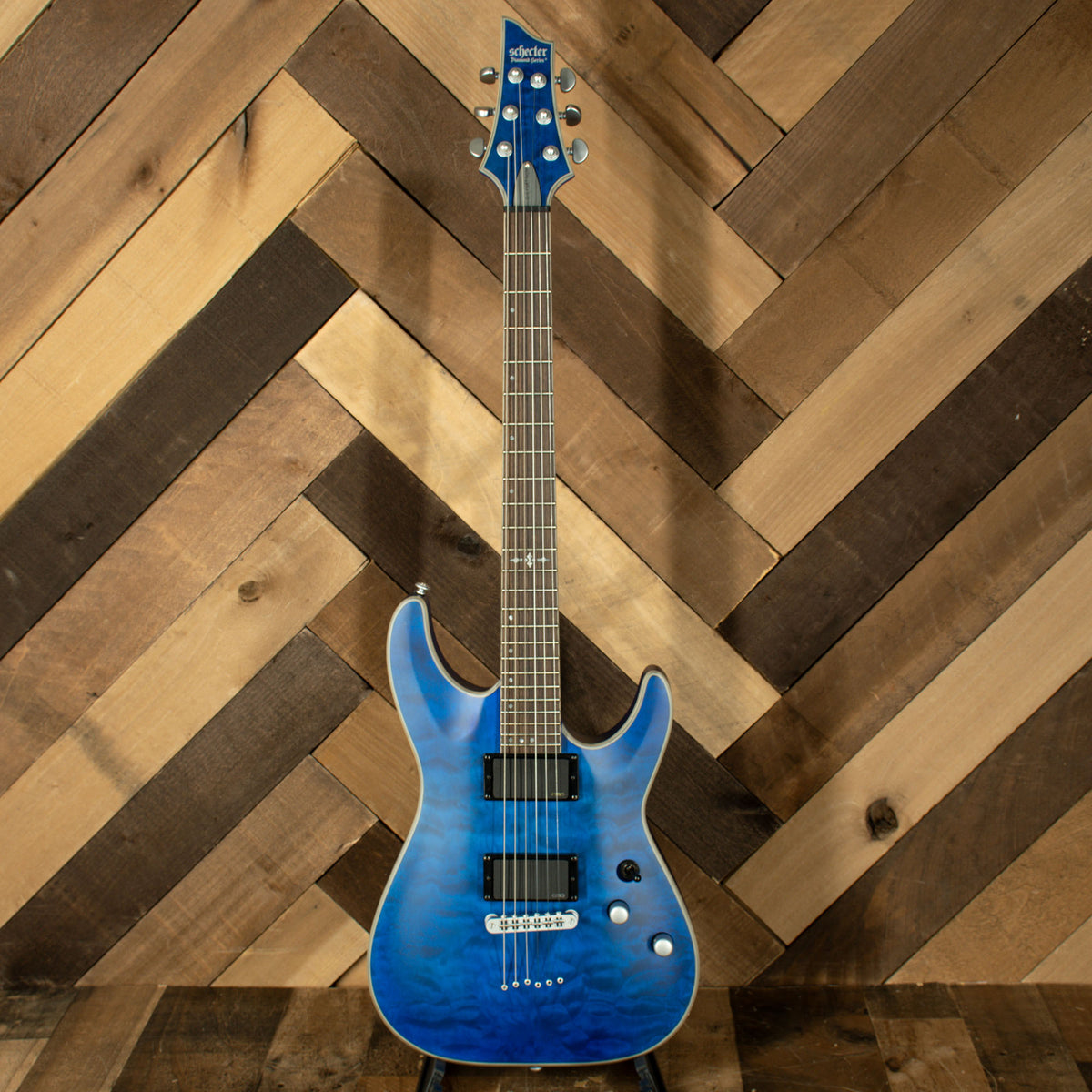 Schecter 2021 C1 Platinum Blue Stain - Used