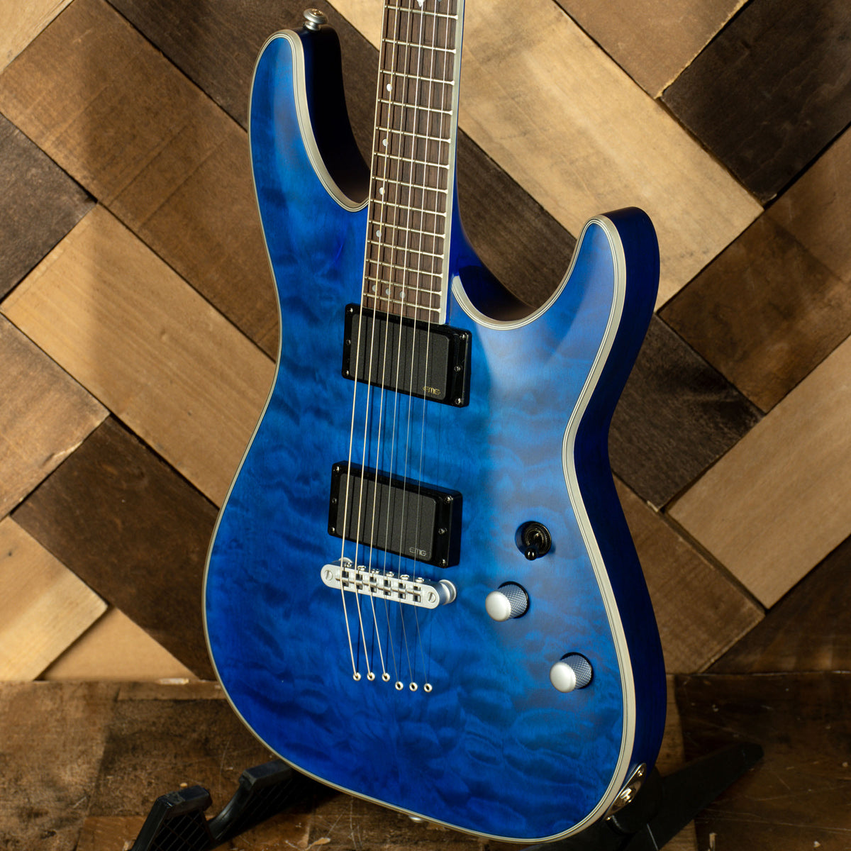 Schecter 2021 C1 Platinum Blue Stain - Used