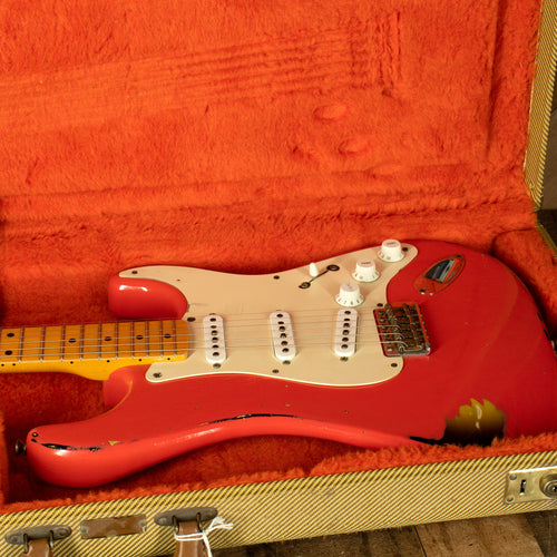 Fender Custom Shop 2013 '55 Stratocaster, Fiesta Red Over Sunburst With OHC - Used