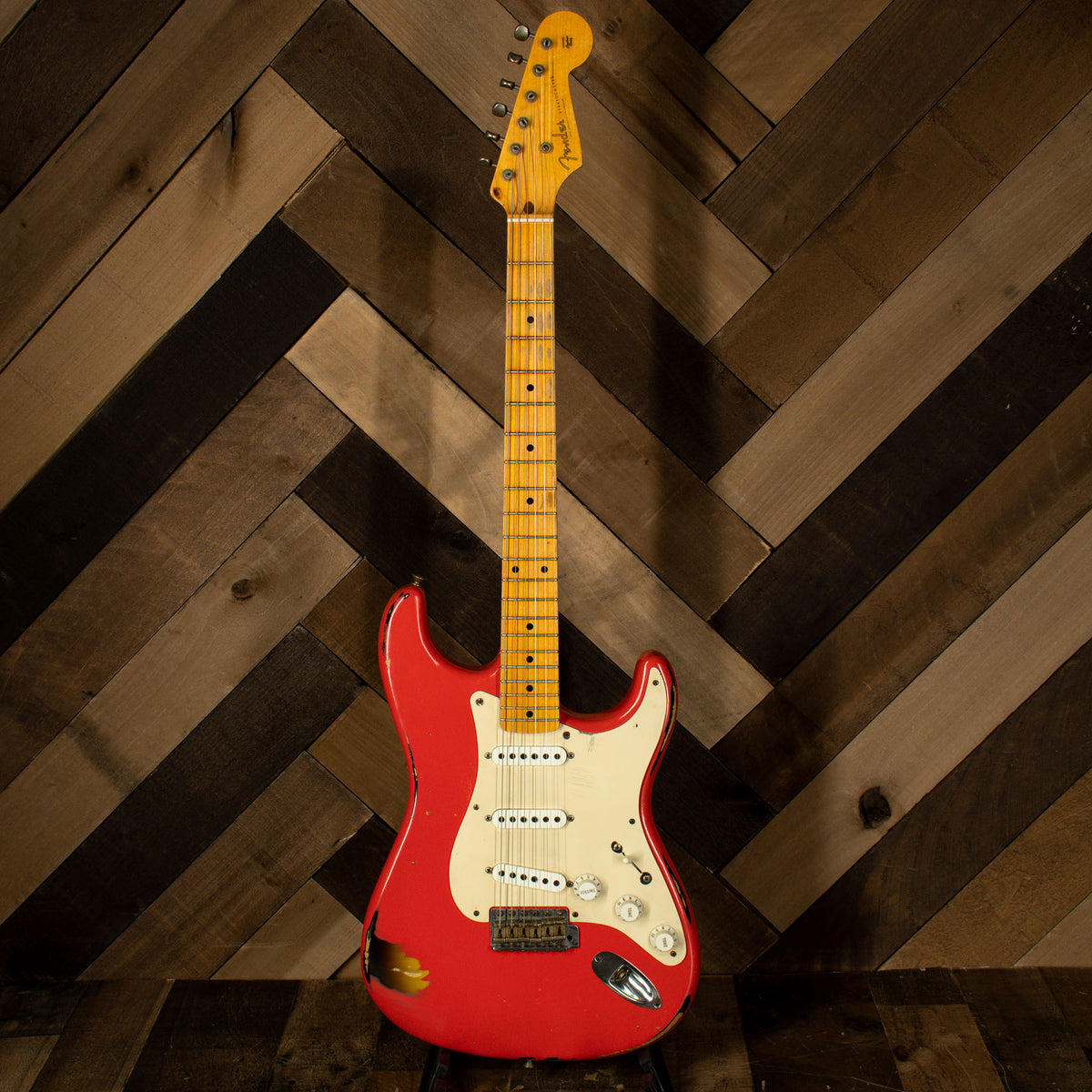 Fender Custom Shop 2013 '55 Stratocaster, Fiesta Red Over Sunburst With OHC - Used