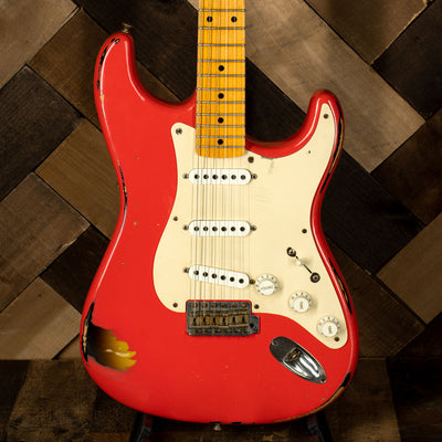 Fender Custom Shop 2013 '55 Stratocaster, Fiesta Red Over Sunburst With OHC - Used