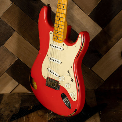 Fender Custom Shop 2013 '55 Stratocaster, Fiesta Red Over Sunburst With OHC - Used