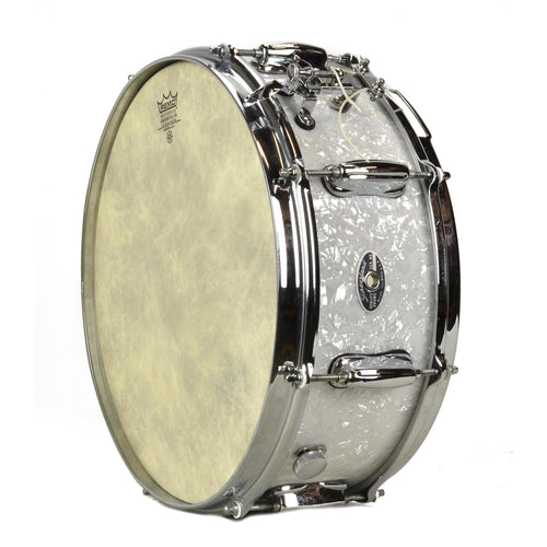 Slingerland 5 1/2" X 14" Rewrap Snare - White Marine Pearl - Used