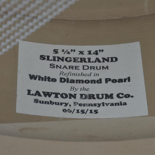 Slingerland 5 1/2" X 14" Rewrap Snare - White Marine Pearl - Used