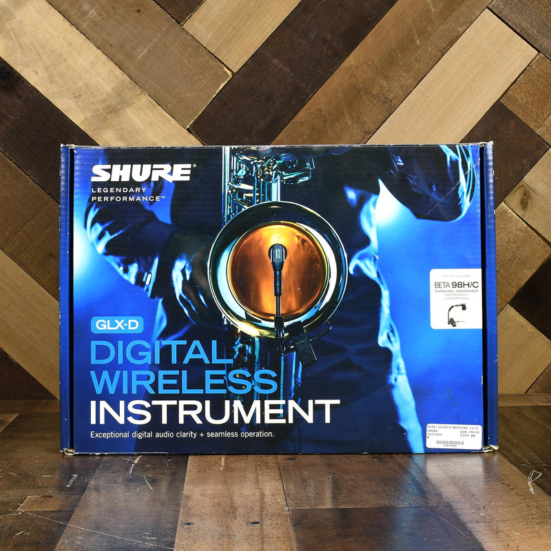 Shure GLXD14/BETA98H Clip On Wind Digital Wireless System - Used