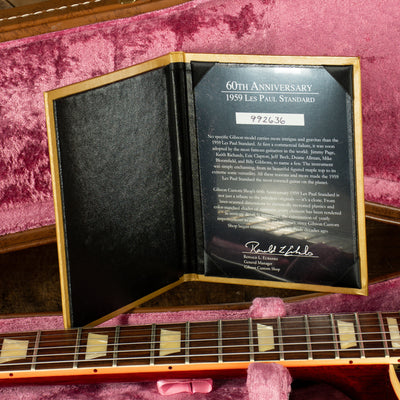 Gibson Custom 2019 60th Anniversary '59 Les Paul Electric Guitar, Deep Cherry Sunburst With OHC - Used