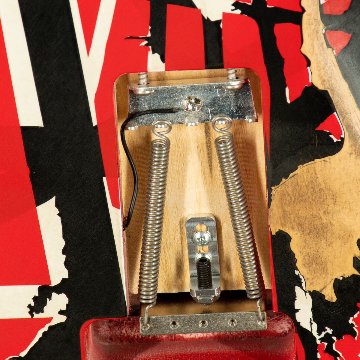EVH 2019 Striped Series Frankie Electric Guitar, Red White & Black Stripes Relic With Gigbag - Used