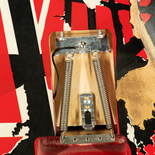 EVH 2019 Striped Series Frankie Electric Guitar, Red White & Black Stripes Relic With Gigbag - Used