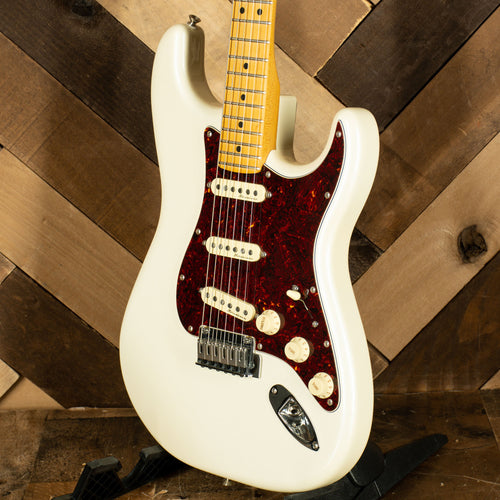 Fender 2021 Player Plus Stratocaster Electric Guitar, Olympic Pearl With Original Gigbag - Used