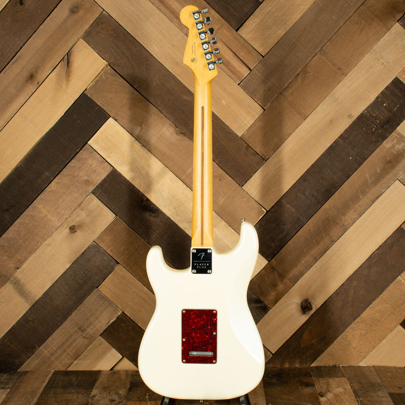 Fender 2021 Player Plus Stratocaster Electric Guitar, Olympic Pearl With Original Gigbag - Used
